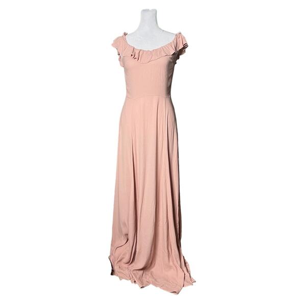 Reformation Verbena Off The Shoulder Ruffle Maxi Dress sz 6 - Picture 3 of 16